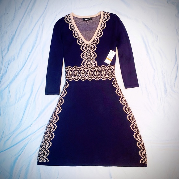 Beautiful Nine West Purple Sweater Dress NWT - Picture 1 of 4